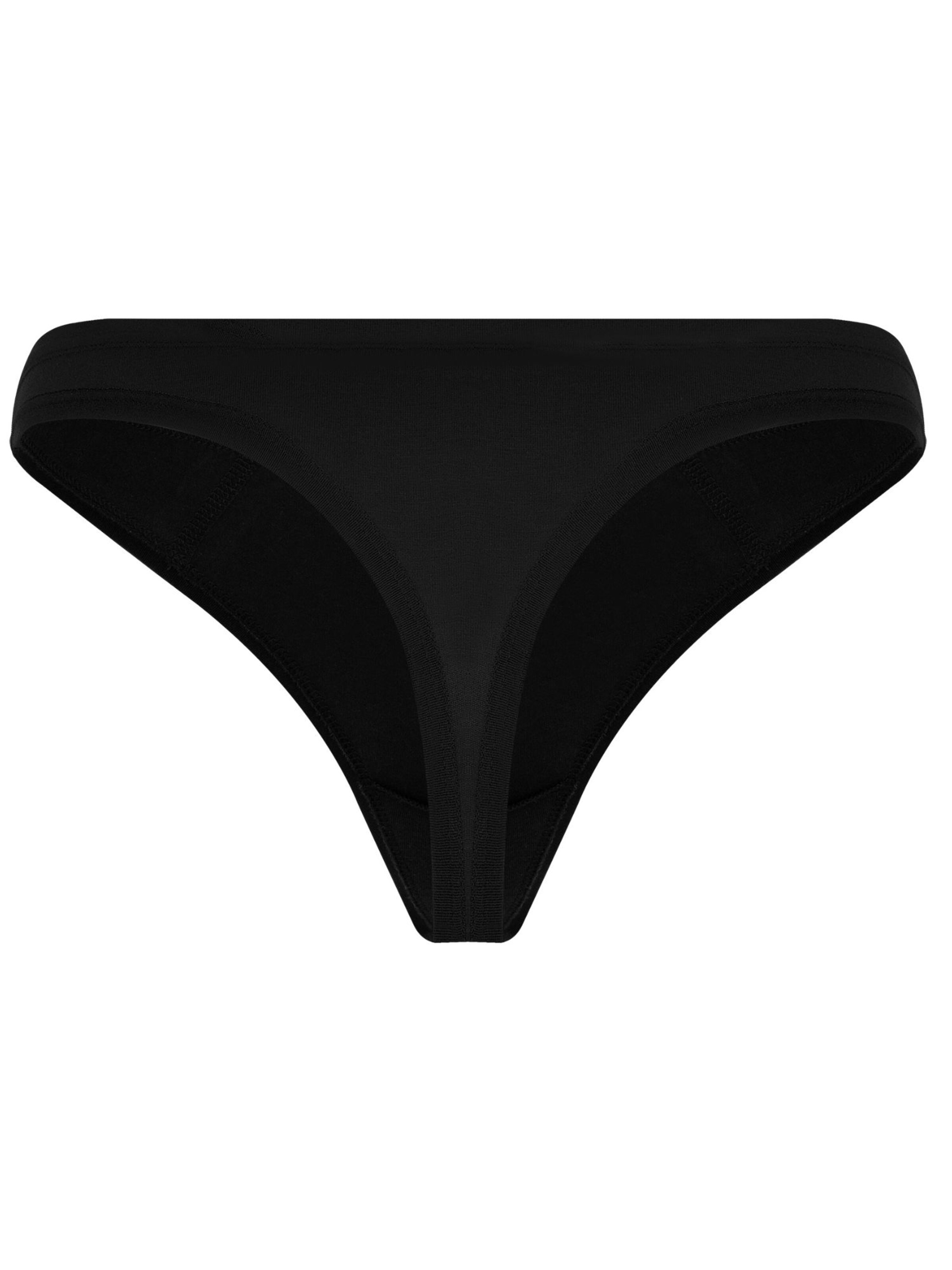 Albero Natur String 'Damen Bio Baumwoll Tanga-Slip'‌ in Schwarz