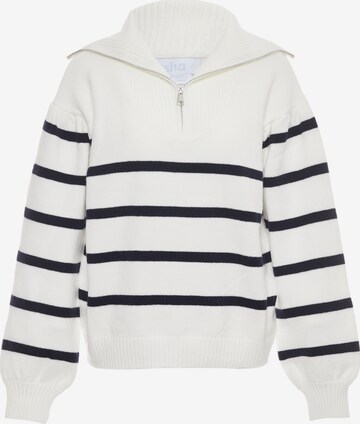 Pull-over usha BLUE LABEL en blanc : devant