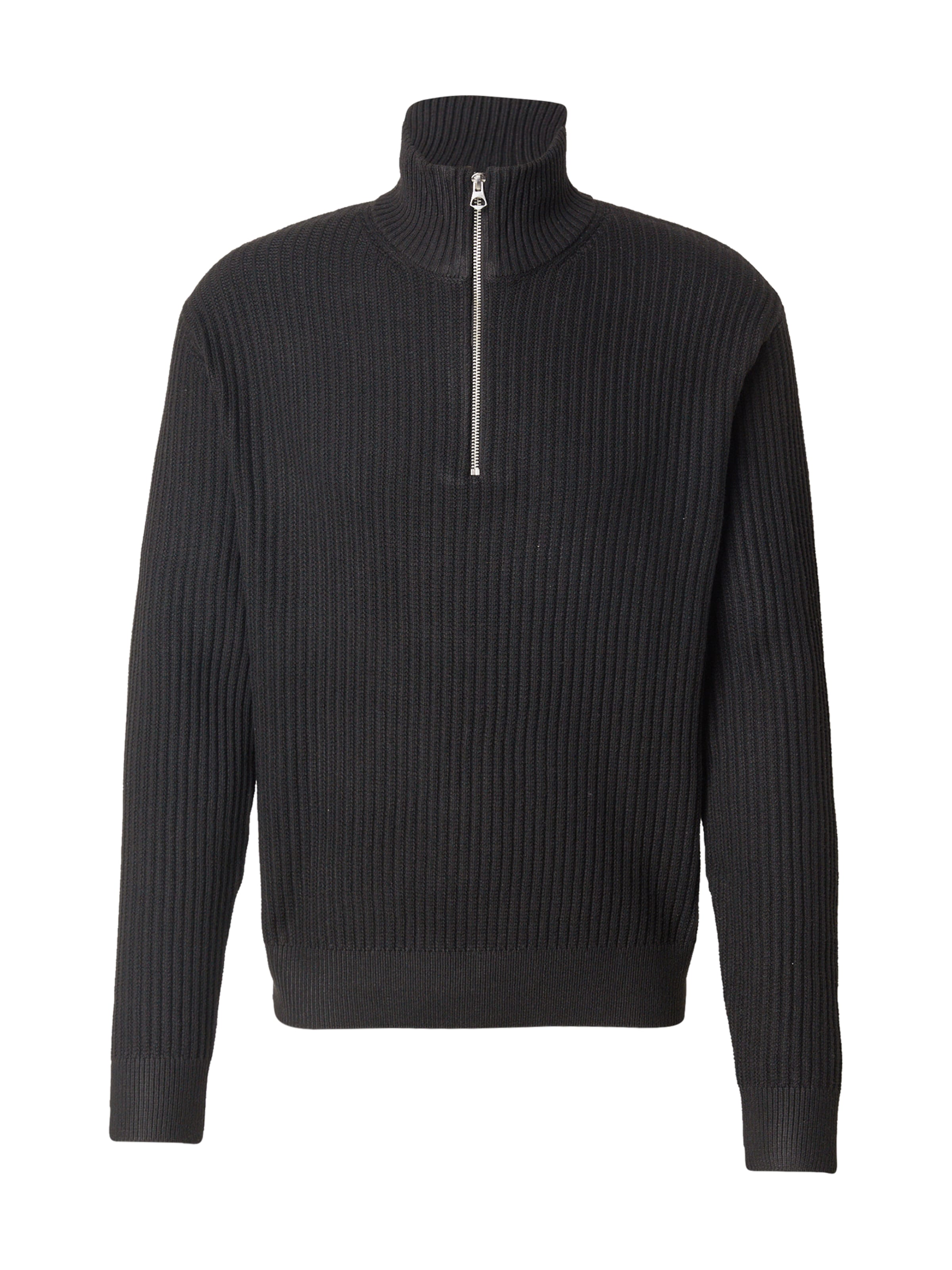 JACK & JONES Pullover 'JCOGRID' in Schwarz: Vorderseite