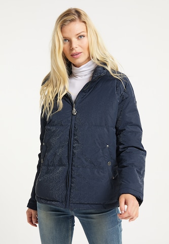 DreiMaster Vintage Winterjas in Blauw: voorkant