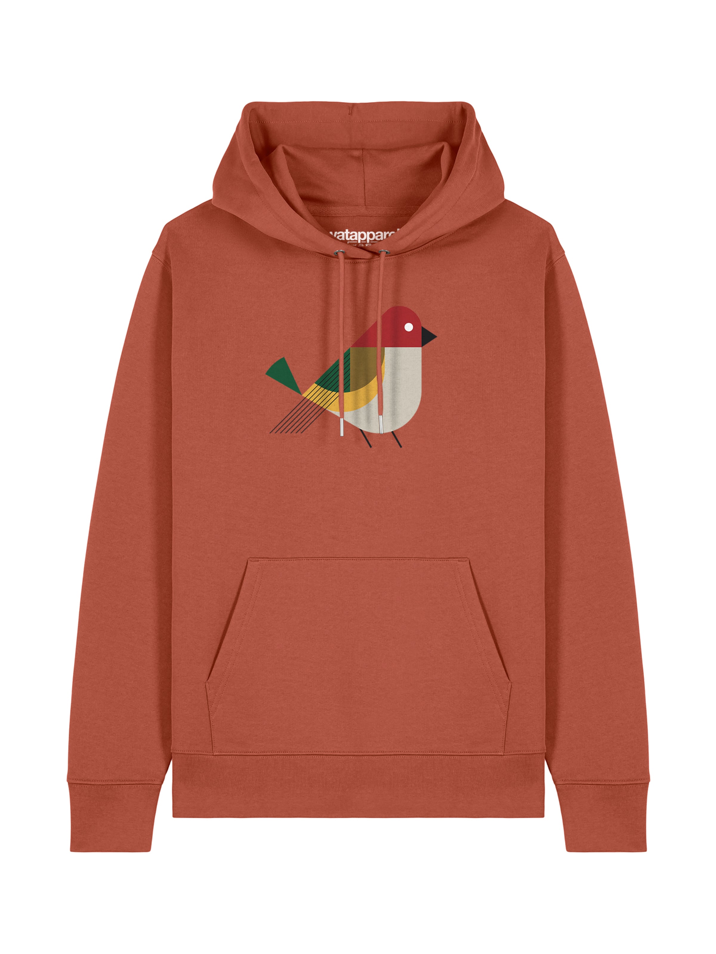 Watapparel Sweatshirt ' Vogel ' in Braun: Vorderseite