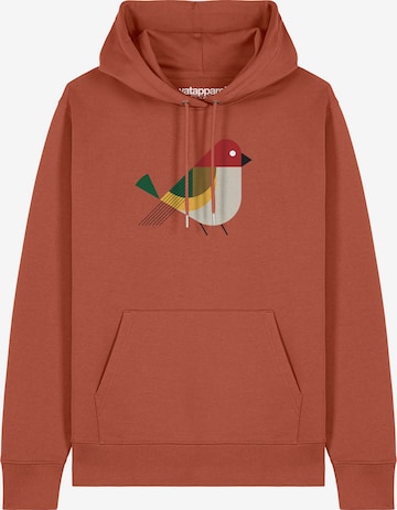 Watapparel Sweatshirt ' Vogel ' in Brown: front
