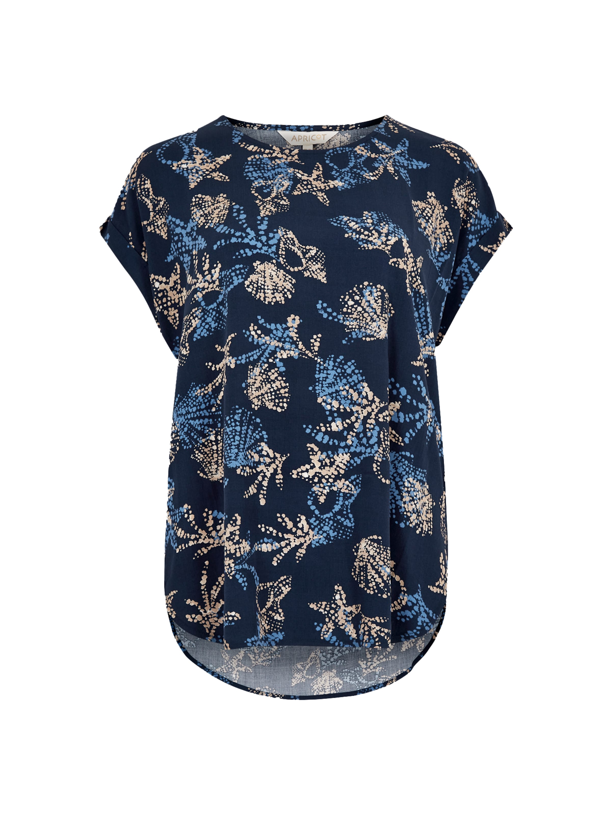 Apricot Shirt in Blau: Vorderseite