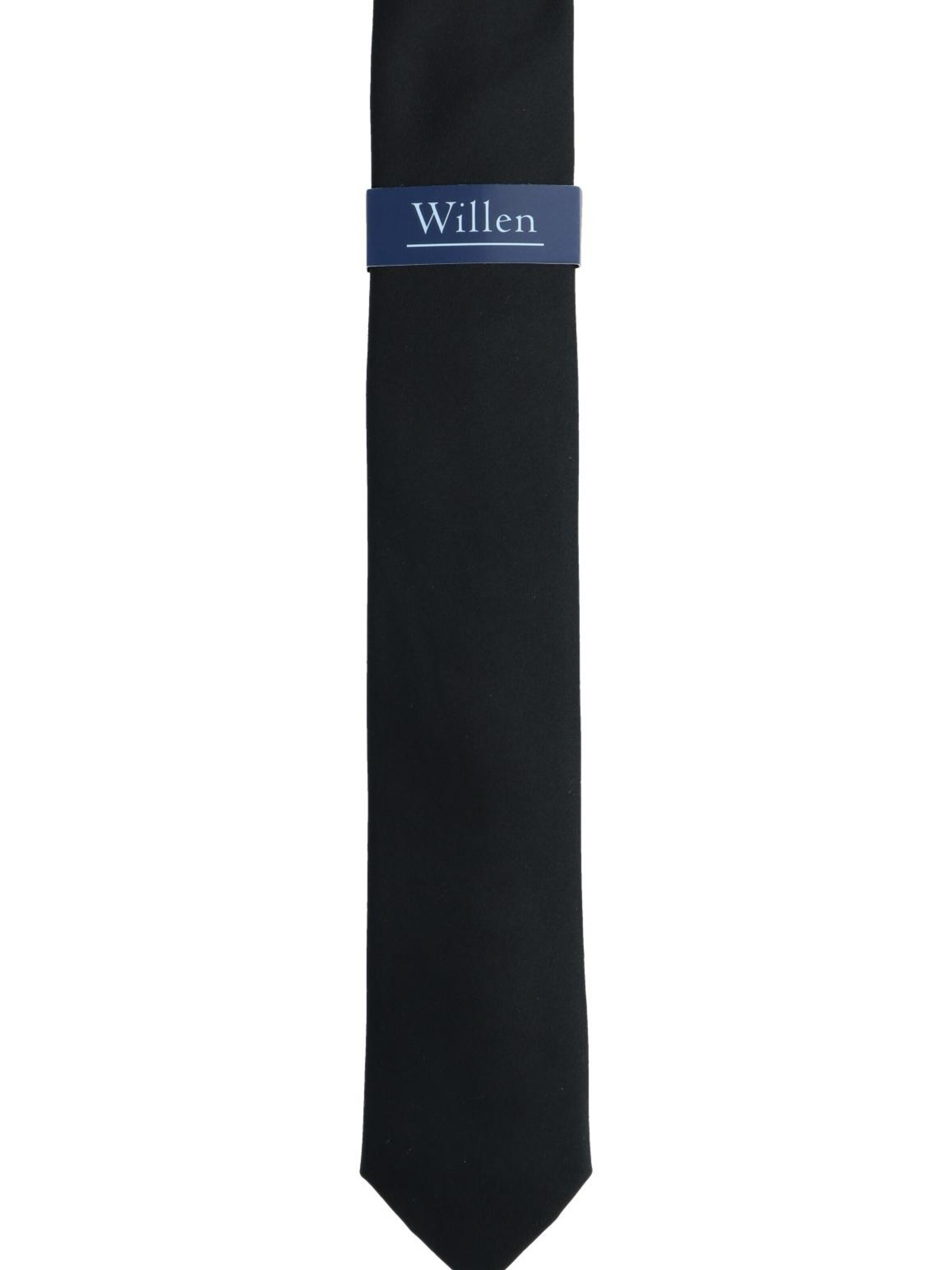 WILLEN Krawatte 'Uni de Luxe'‌‌‌‌‌‌‌‌ in Schwarz: Vorderseite