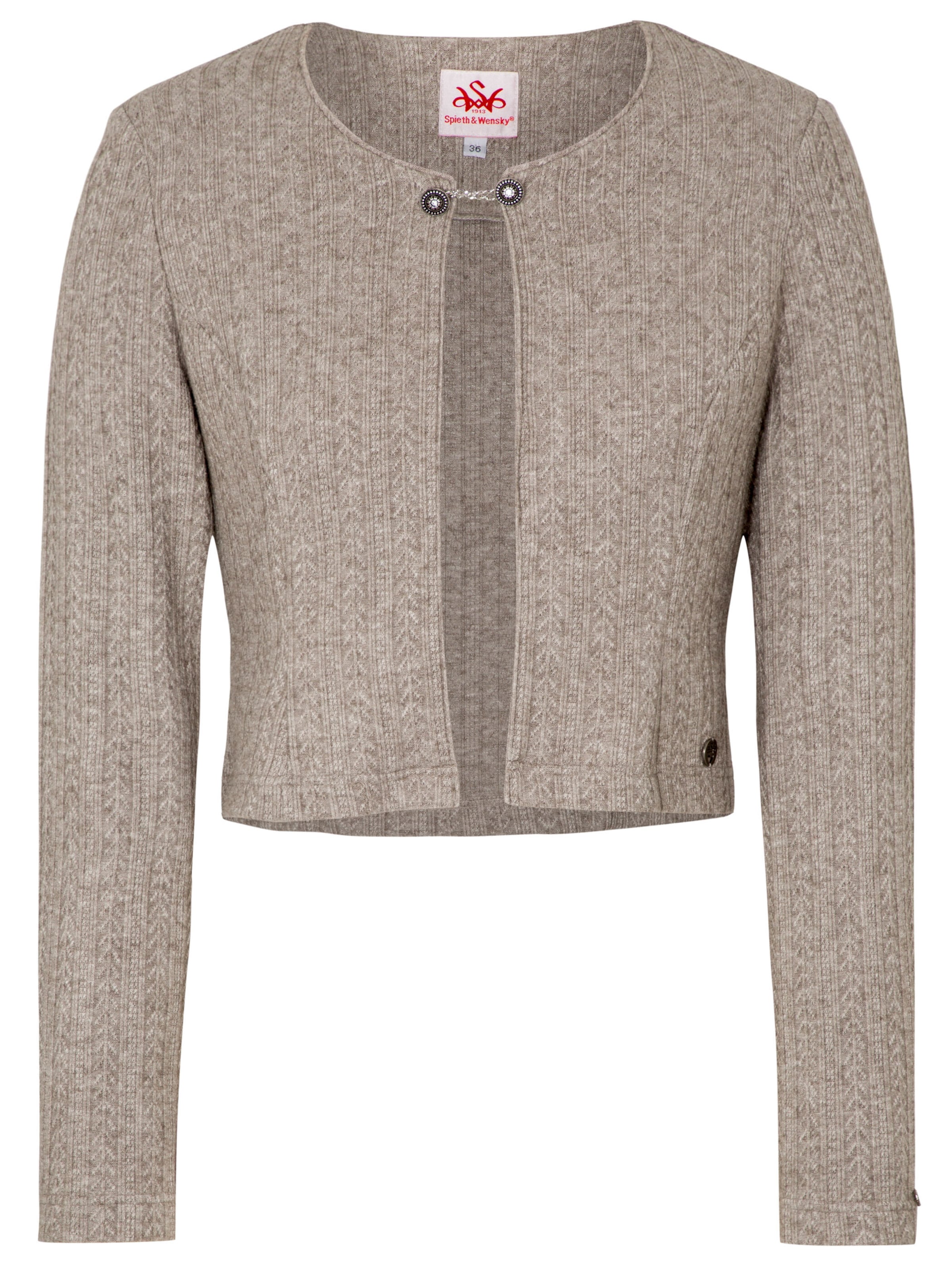 SPIETH & WENSKY Knit cardigan 'Emana' in Brown: front
