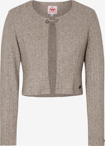 SPIETH & WENSKY Knit cardigan 'Emana' in Brown: front