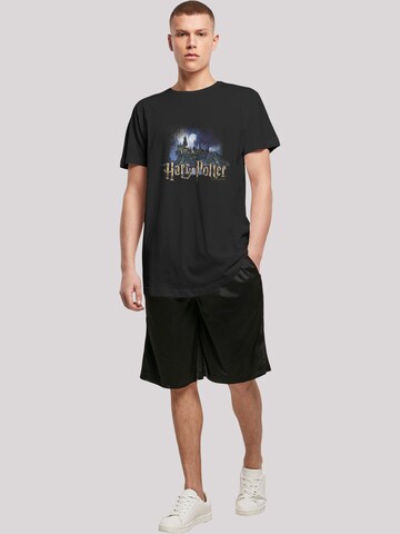 F4NT4STIC Shirt 'Harry Potter Hogwarts Castle Schule' in Black