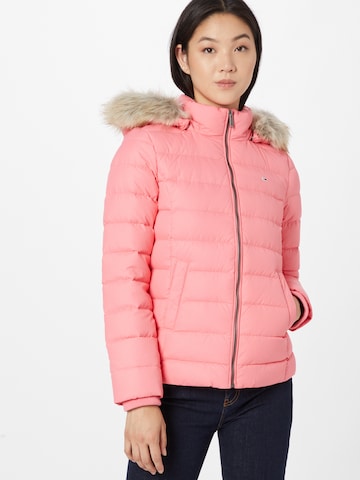 Tommy Jeans Winter Jacket 'Essential' in Pink: front