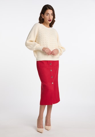 Pullover 'Tylin' di faina in bianco