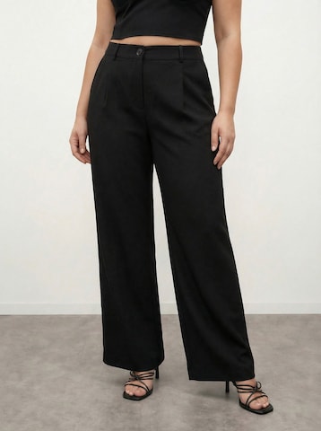 Wide Leg Pantalon à plis CITA MAASS en noir : devant