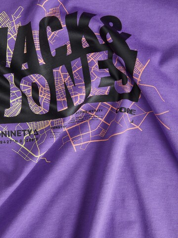 JACK & JONES Majica 'MAP' | vijolična barva