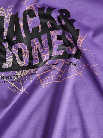 T-Shirt 'MAP' JACK & JONES en violet