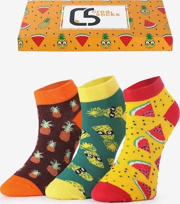 Crea Socks Skarpetki stopki 'Obst' w kolorze mieszane kolory: przód