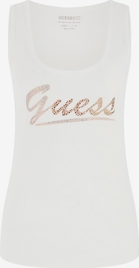 GUESS Haut en beige / marron / argent / blanc, Vue avec produit