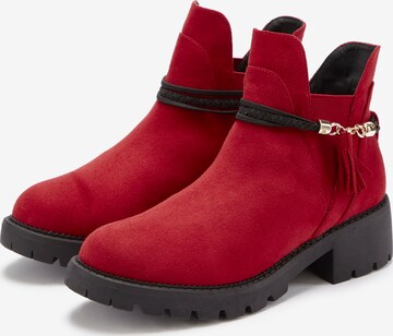 LASCANA Chelsea Boots in Red