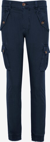 Threadbare Cargo Pants 'Corez' in Blue: front