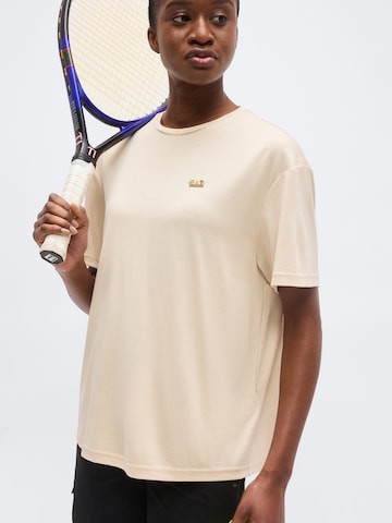 EA7 Emporio Armani Funkcionalna majica 'CORE LADY' | bež barva