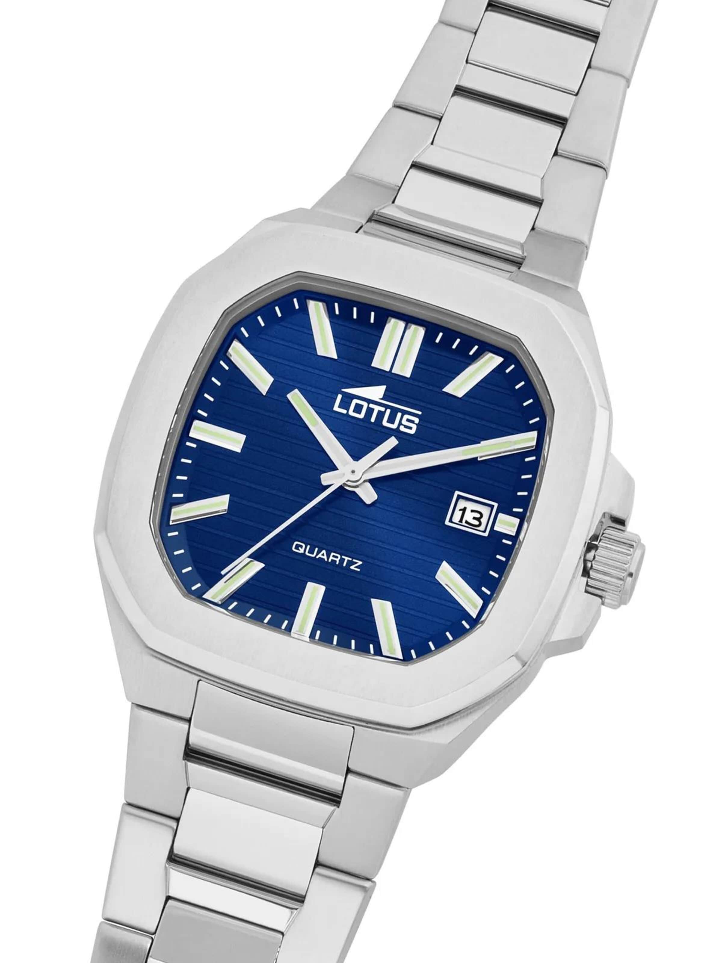 Montre à affichage analogique Lotus en bleu