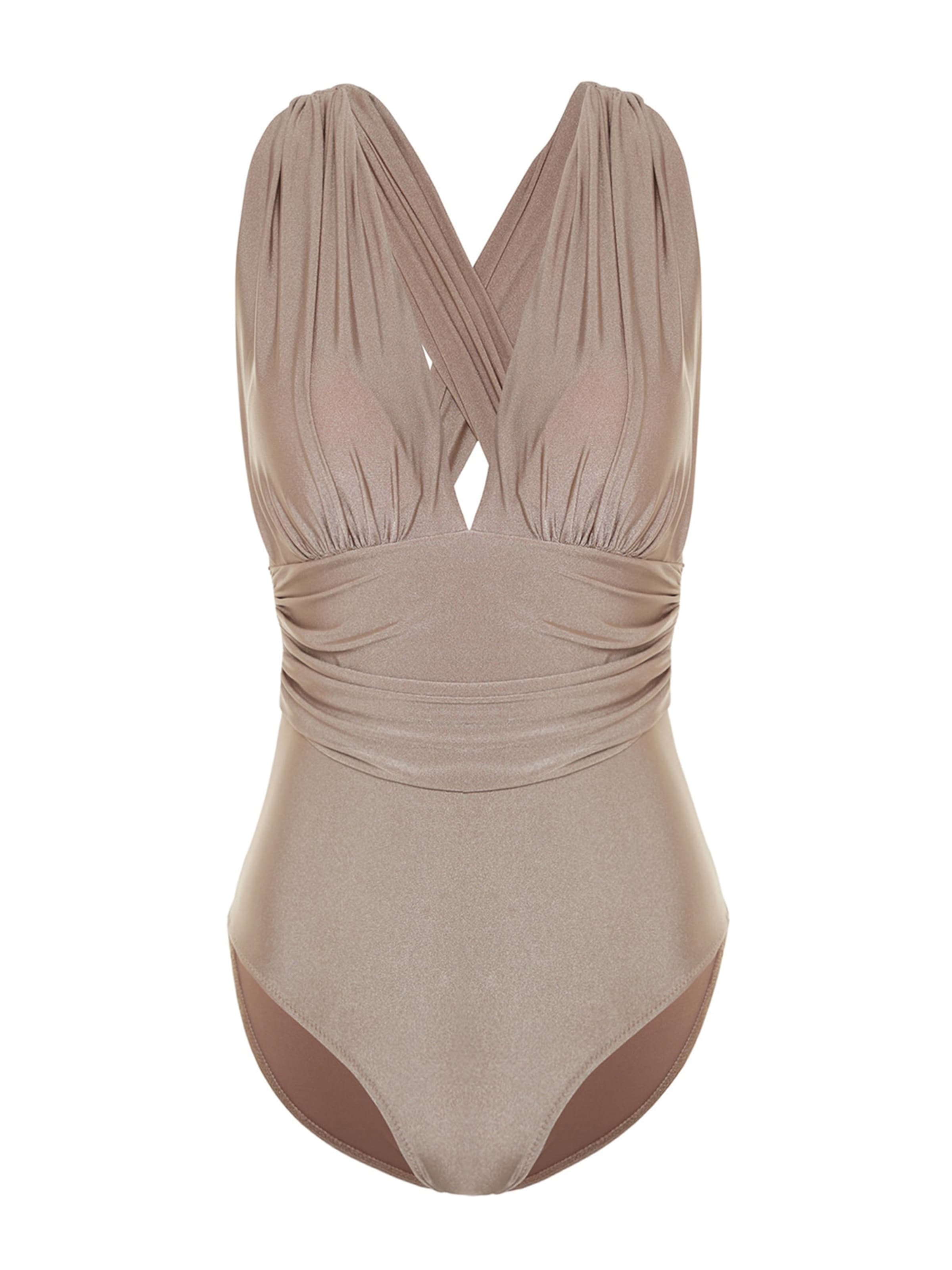 Trendyol Swimsuit in Brown: front