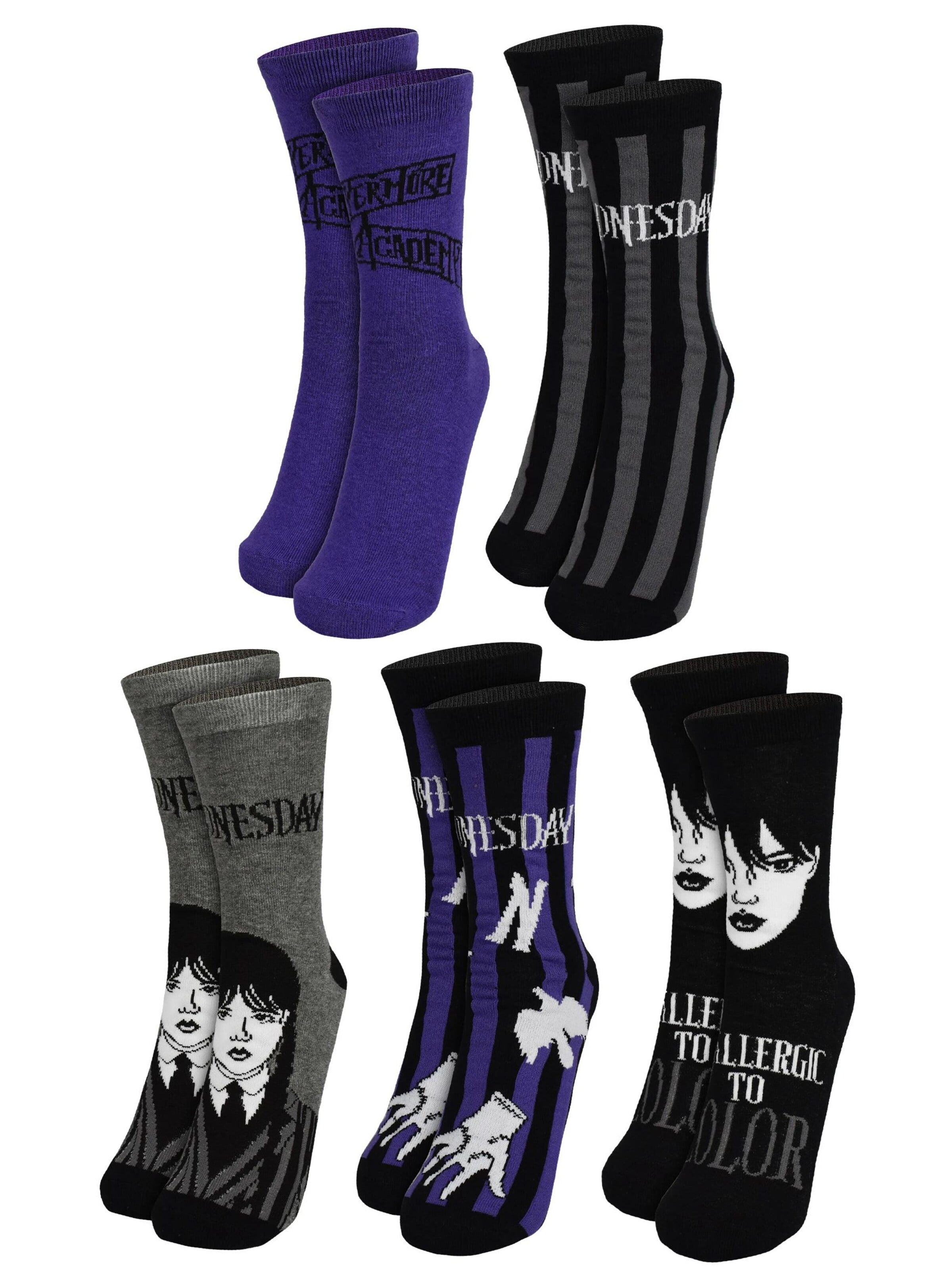 Wednesday Socks in Mixed colors: front