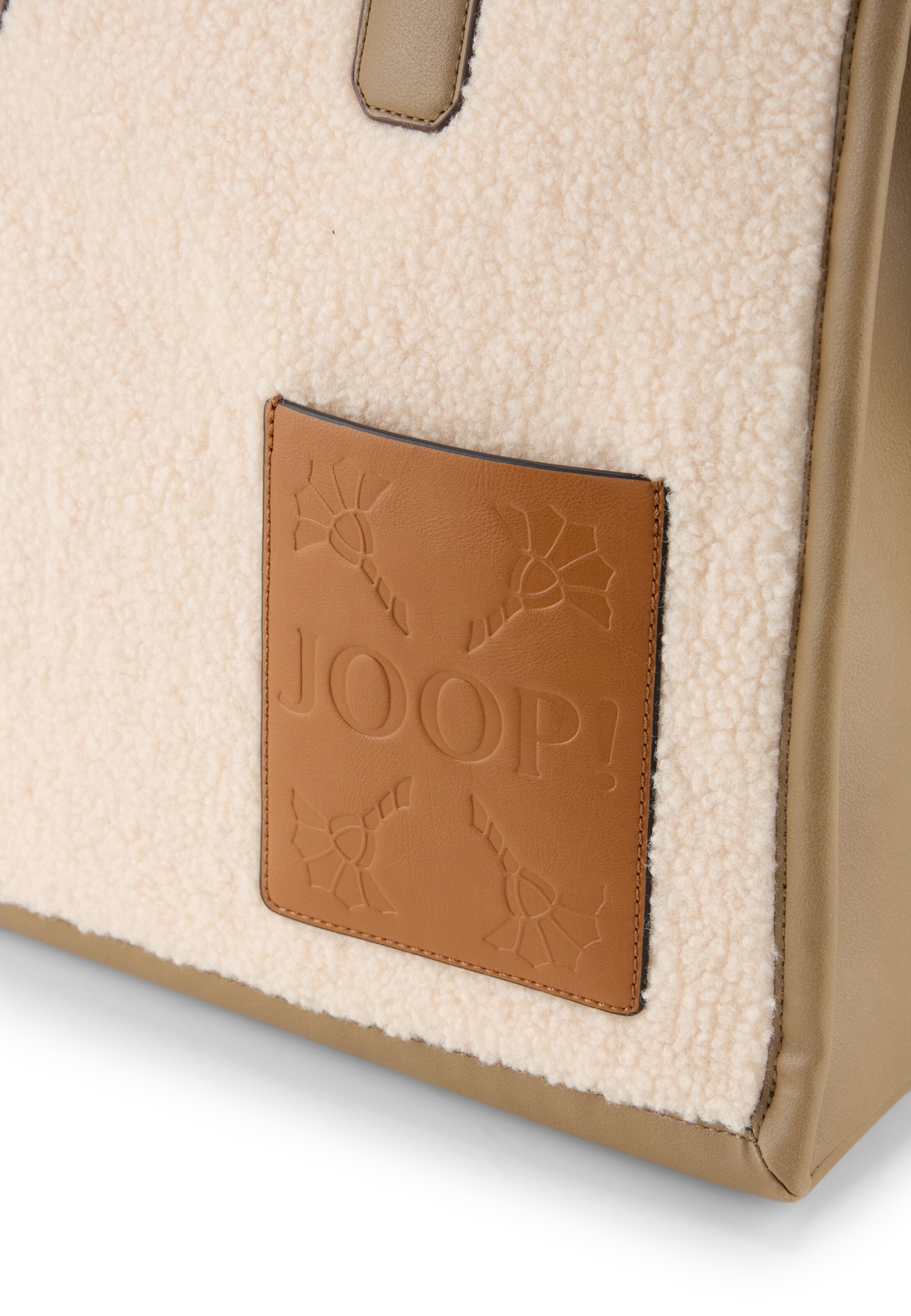 JOOP! Shopper 'Pezza Peluche Aurelia' in Beige