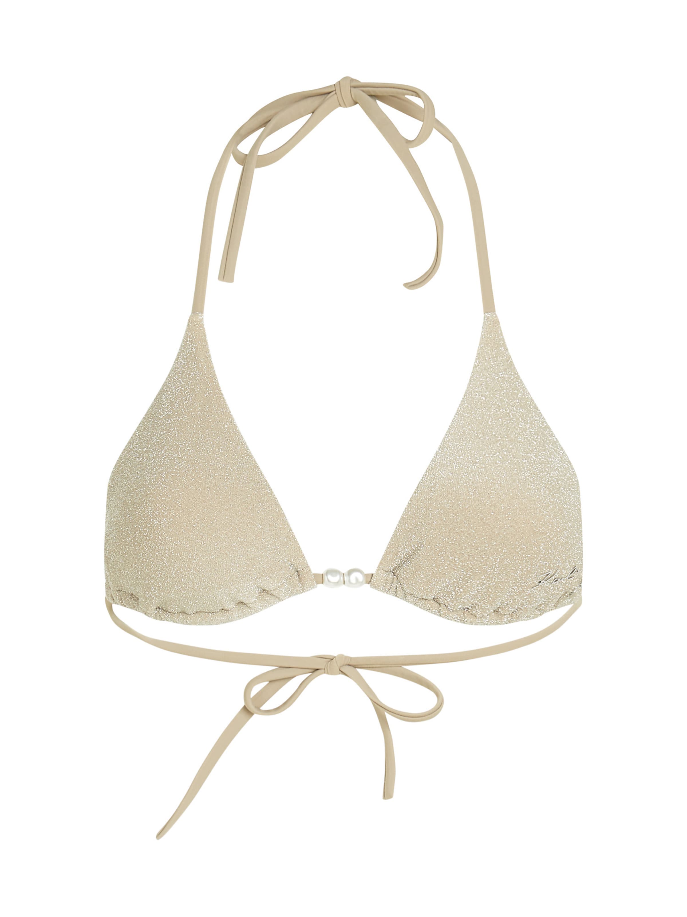 Karl Lagerfeld Háromszög Bikini felső - bézs: elől