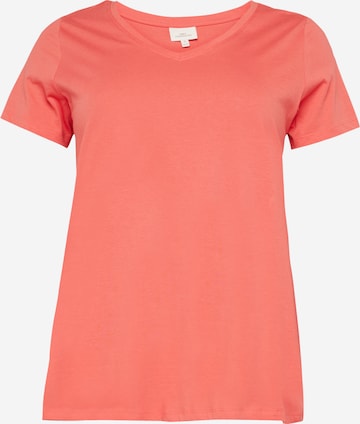 ONLY Carmakoma Тениска 'BONNIE' в оранжево: отпред