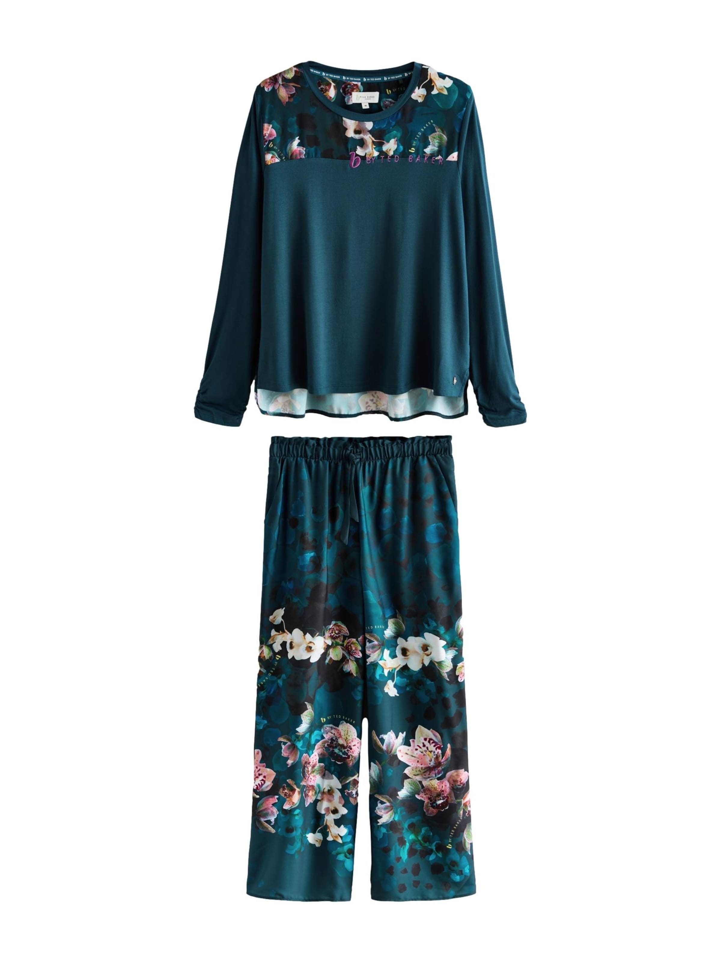B by Ted Baker Pidžaama 'Teal Blue Floral', värv sinine: eest vaates