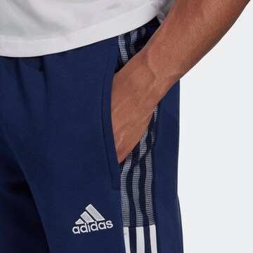 ADIDAS SPORTSWEAR Tapered Workout Pants 'Tiro 21 Sweat' in Blue