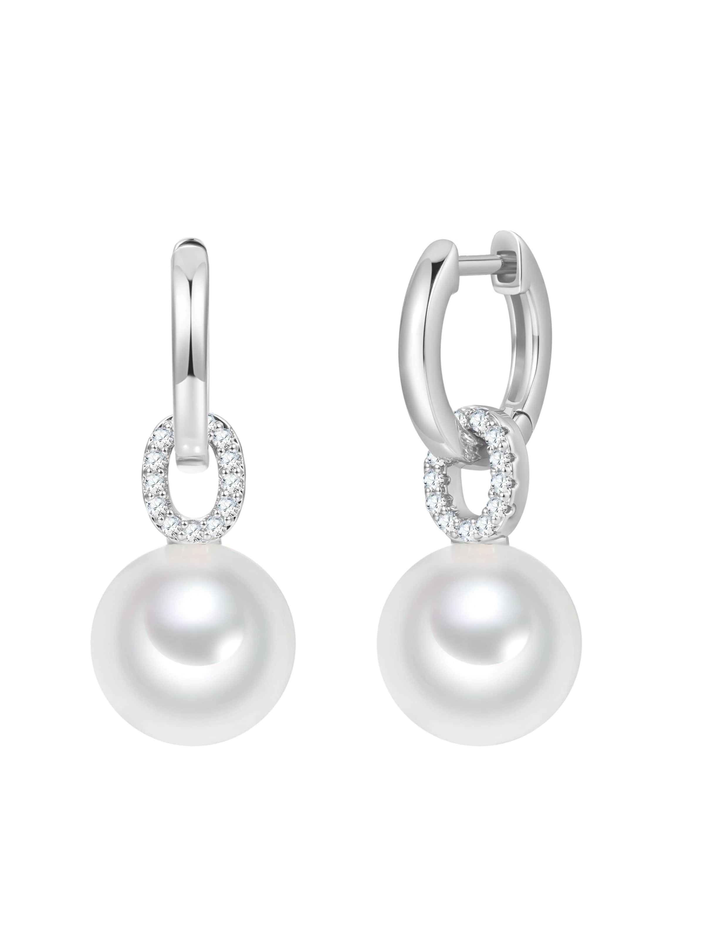 Lulu & Jane - Pendientes en blanco: frente
