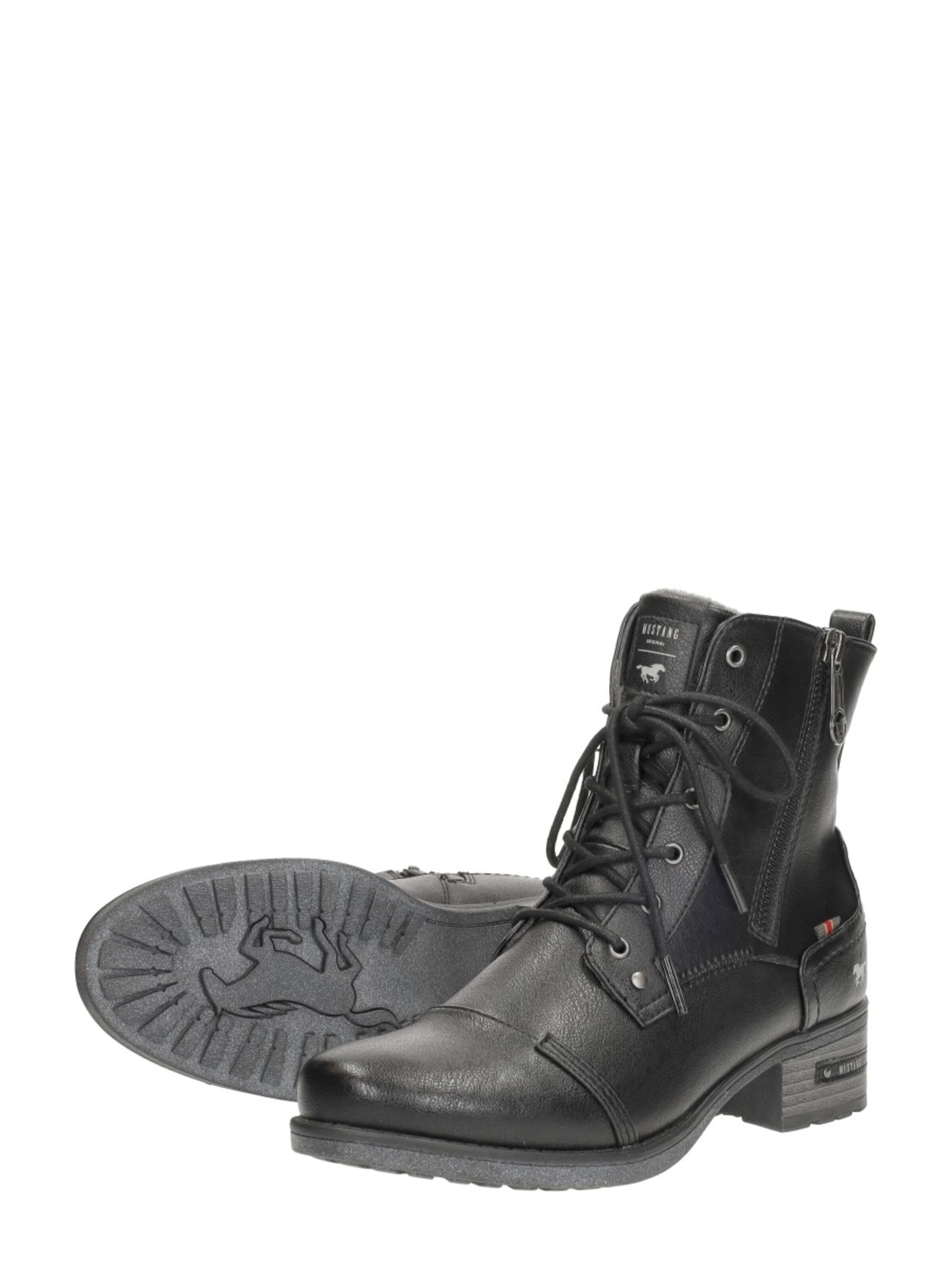 Chaussure à lacets 'Veterschoenen Hoog' MUSTANG en noir