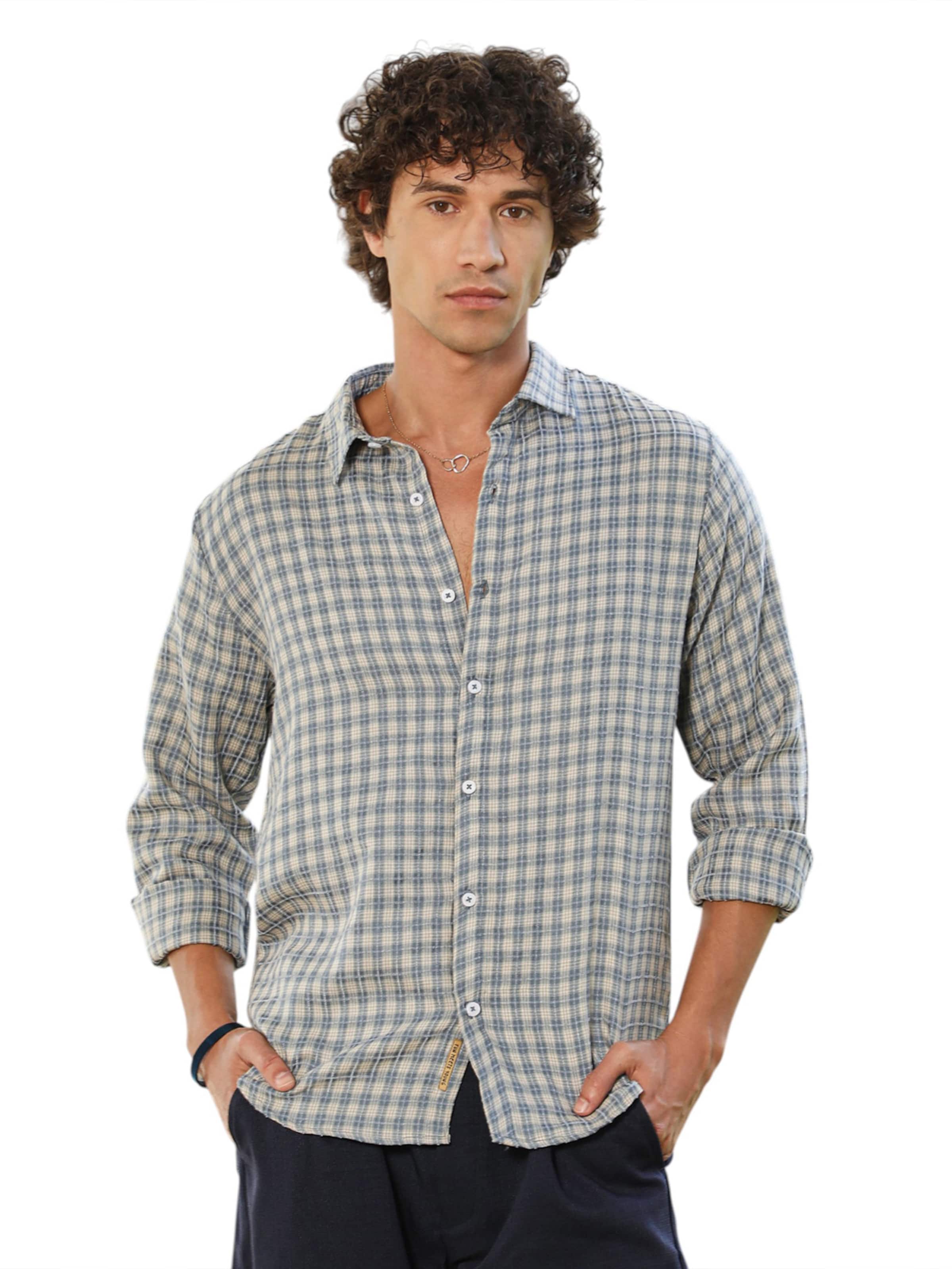 Campus Sutra - Regular Fit Camisa 'Remy' em azul: frente