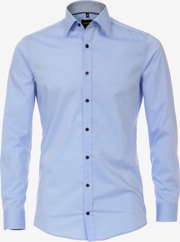 VENTI Slim fit Button Up Shirt in Blue: front