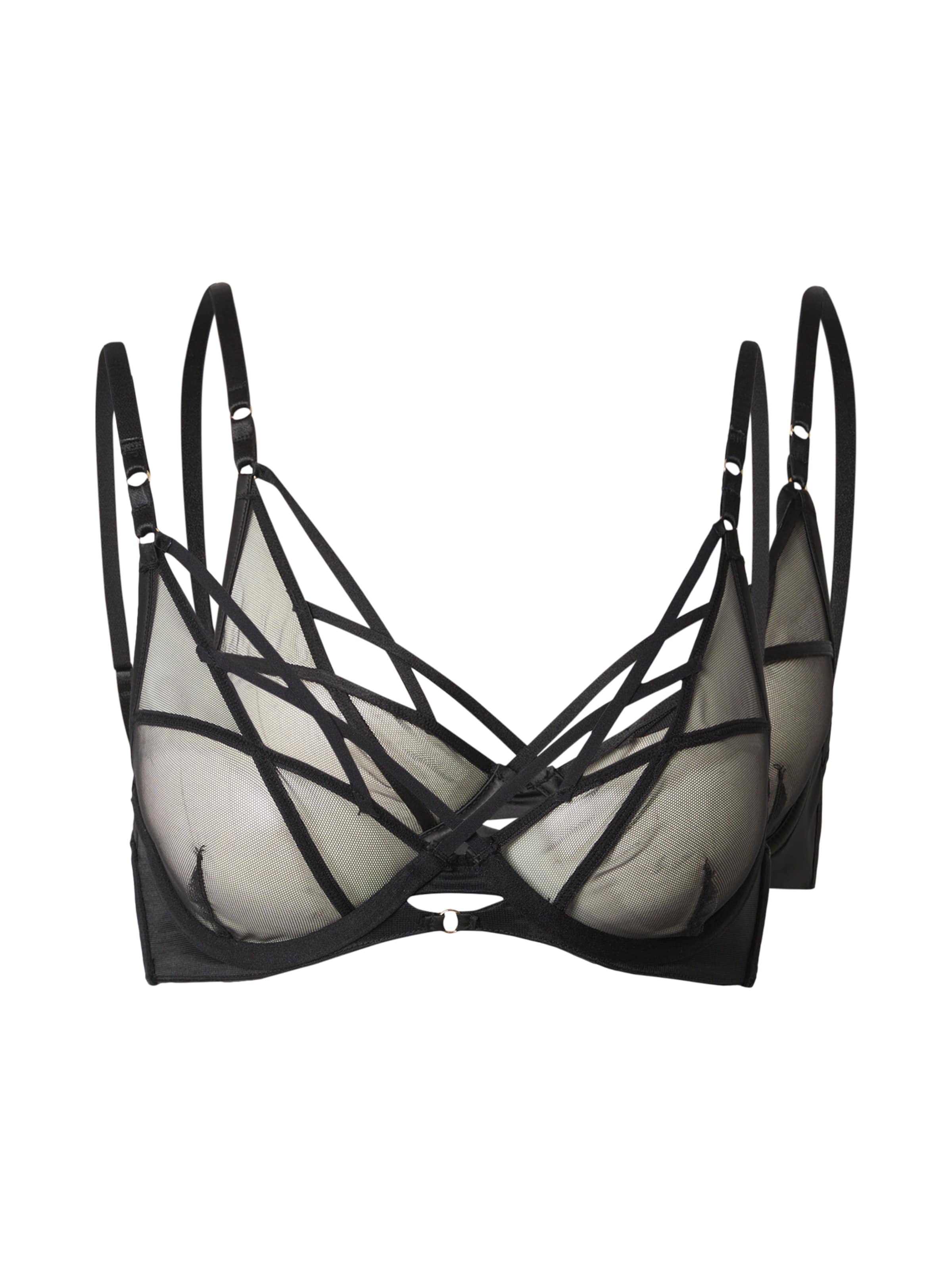 Hunkemöller T-shirt Bra 'Jana' in Black: front