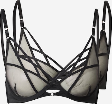 Hunkemöller Бюстгальтер под футболку Бюстгальтер 'Jana' в Черный: спереди