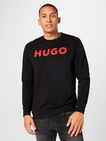 HUGO Sweatshirt 'Dem' in Black: front