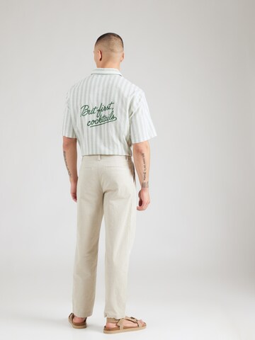 BOSS Regular Bandplooibroek in Beige