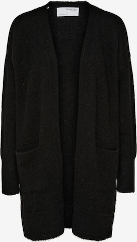 Selected Femme Curve Knit Cardigan 'Lulu' in Black: front