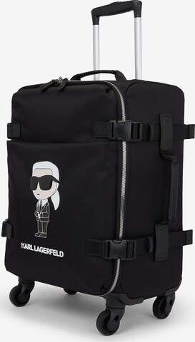 Karl Lagerfeld Kufor na kolieskach - Čierna