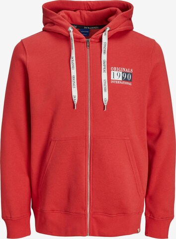 JACK & JONES Sweatjacke in Rot: predná strana