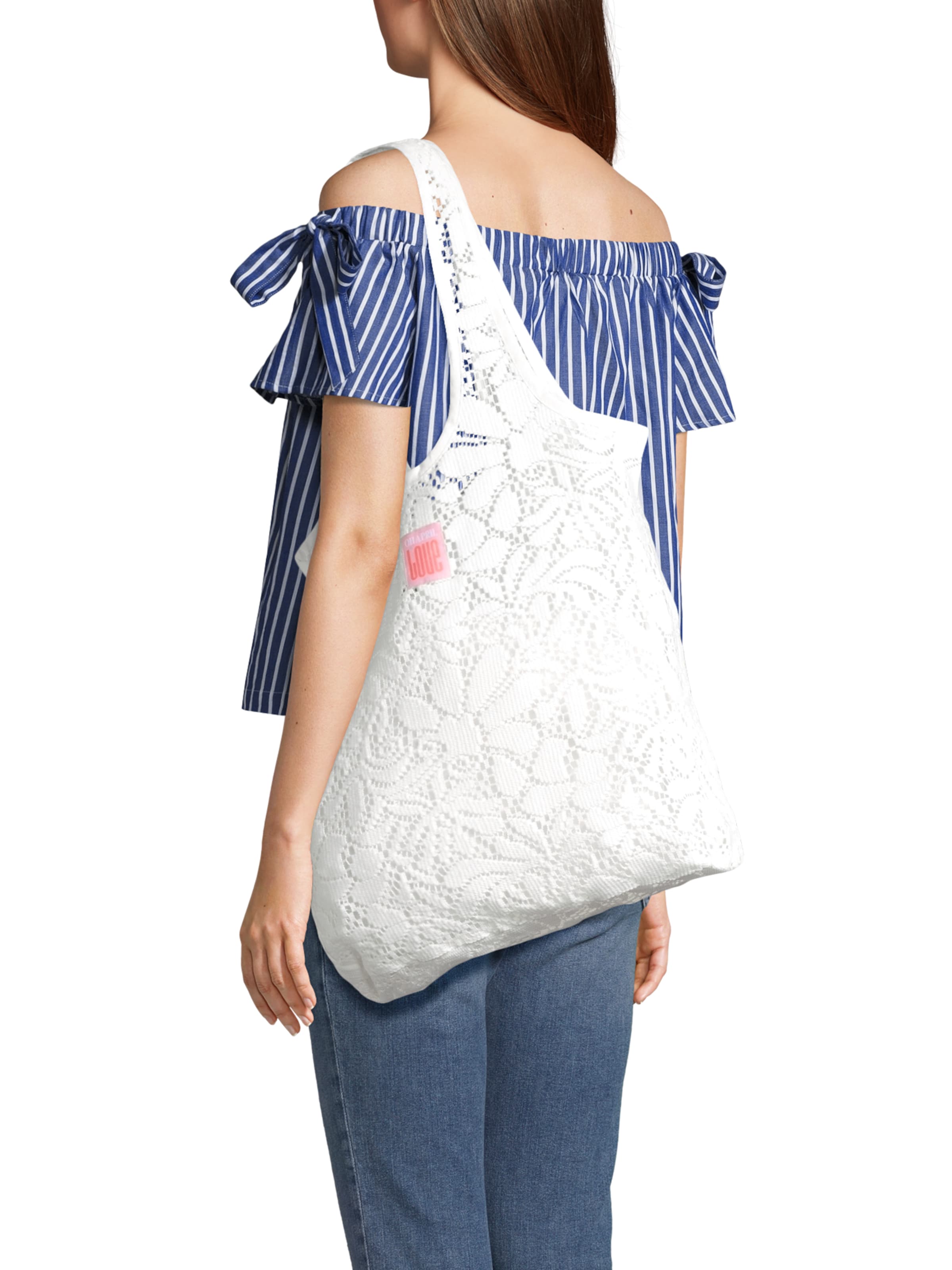 Cabas 'Atemoya' OH APRIL en blanc : devant