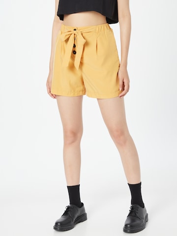 Koton Regular Pleat-Front Pants in Yellow: front