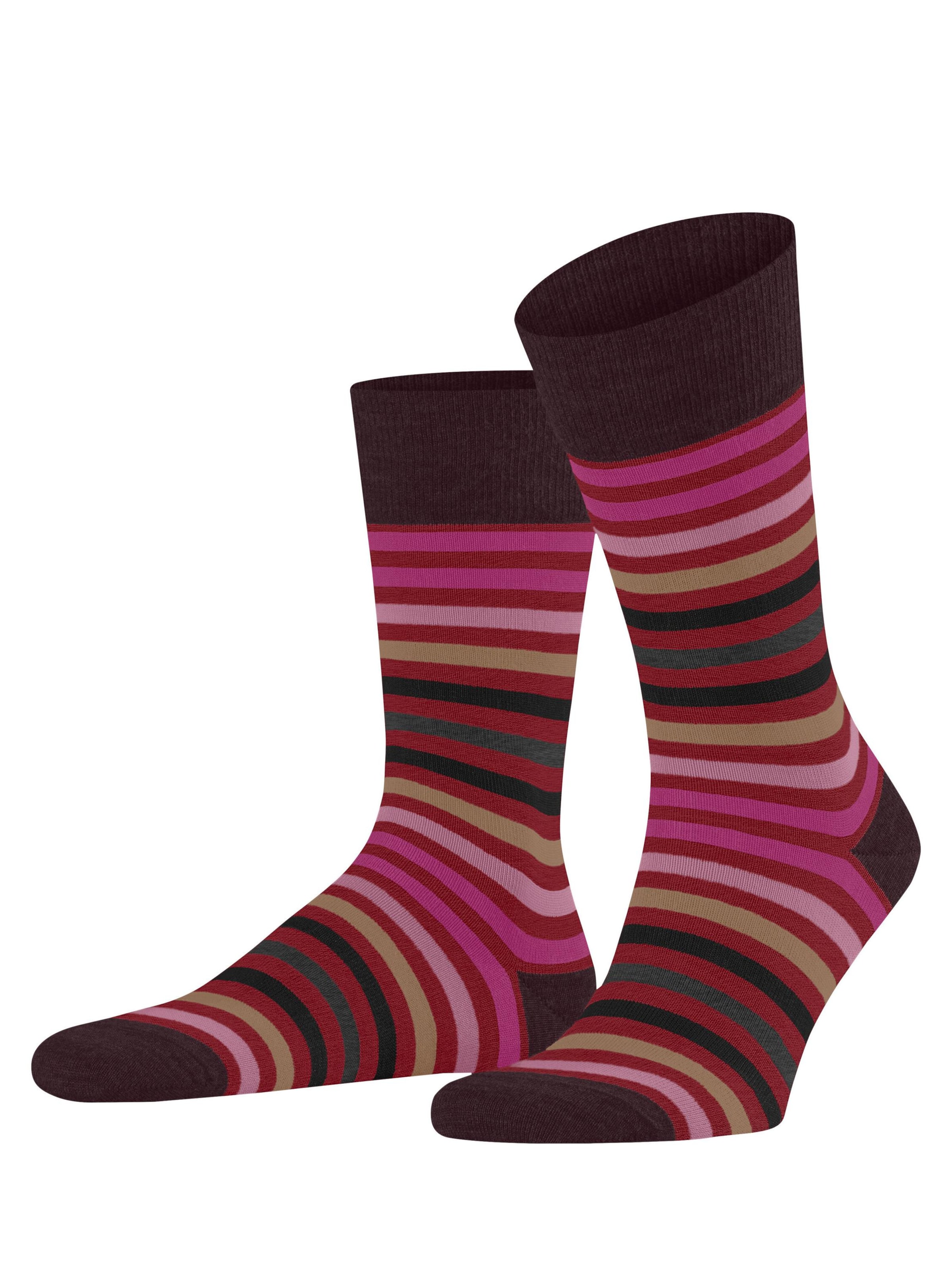 FALKE Socken 'Tinted Stripe'‌‌‌‌‌‌‌ in Rot: Vorderseite