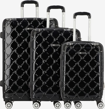 PIERRE CARDIN Suitcase Set in Black: front