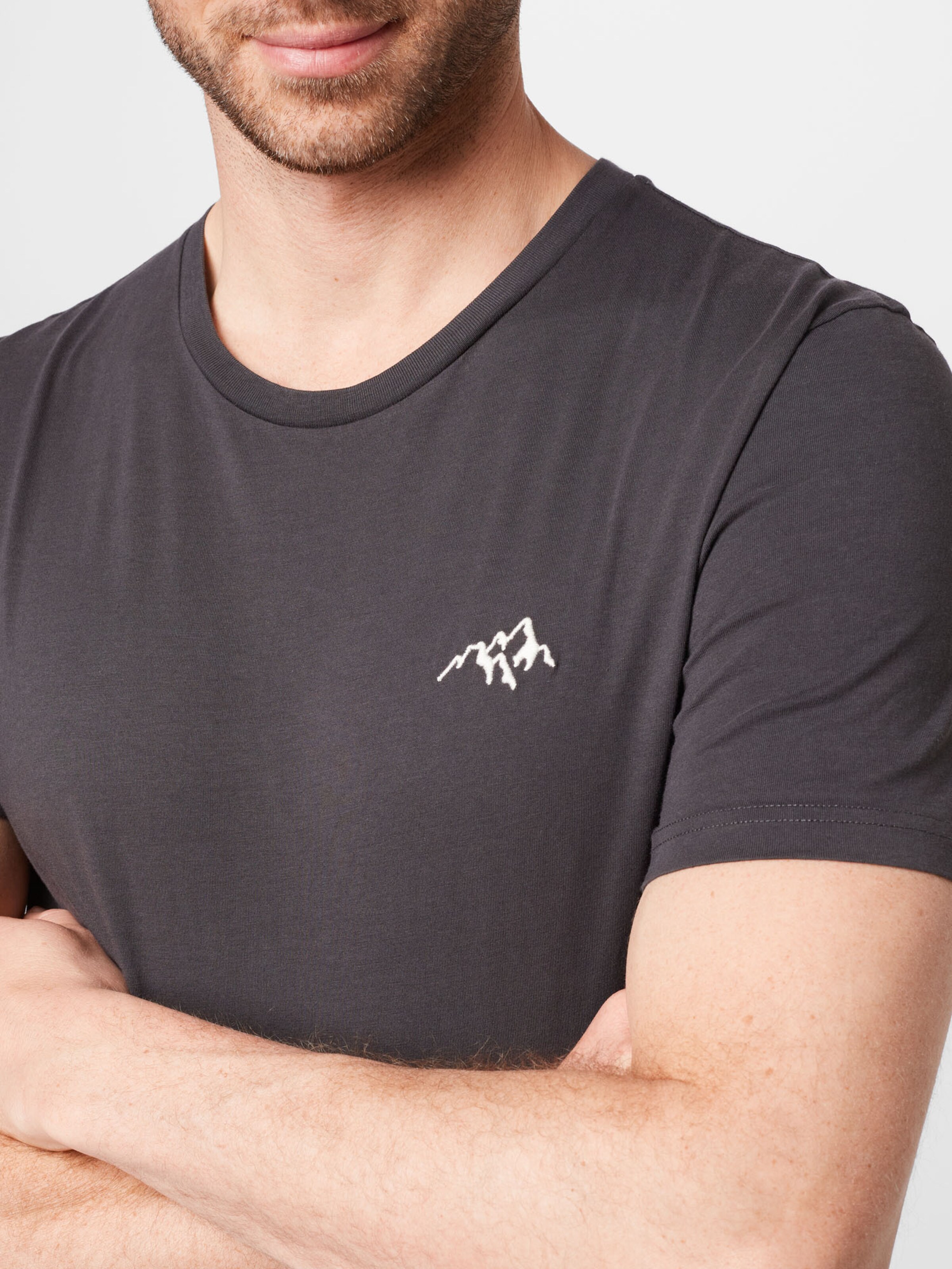 Men T-shirts | ARMEDANGELS Shirt 'James' in Anthracite - GC49439