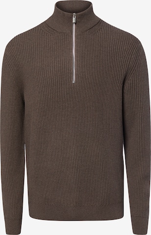 Pull-over Nils Sundström en marron : devant