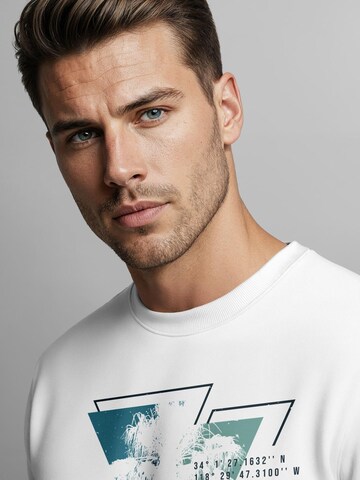 Neverless Sweatshirt 'California geometric' in White