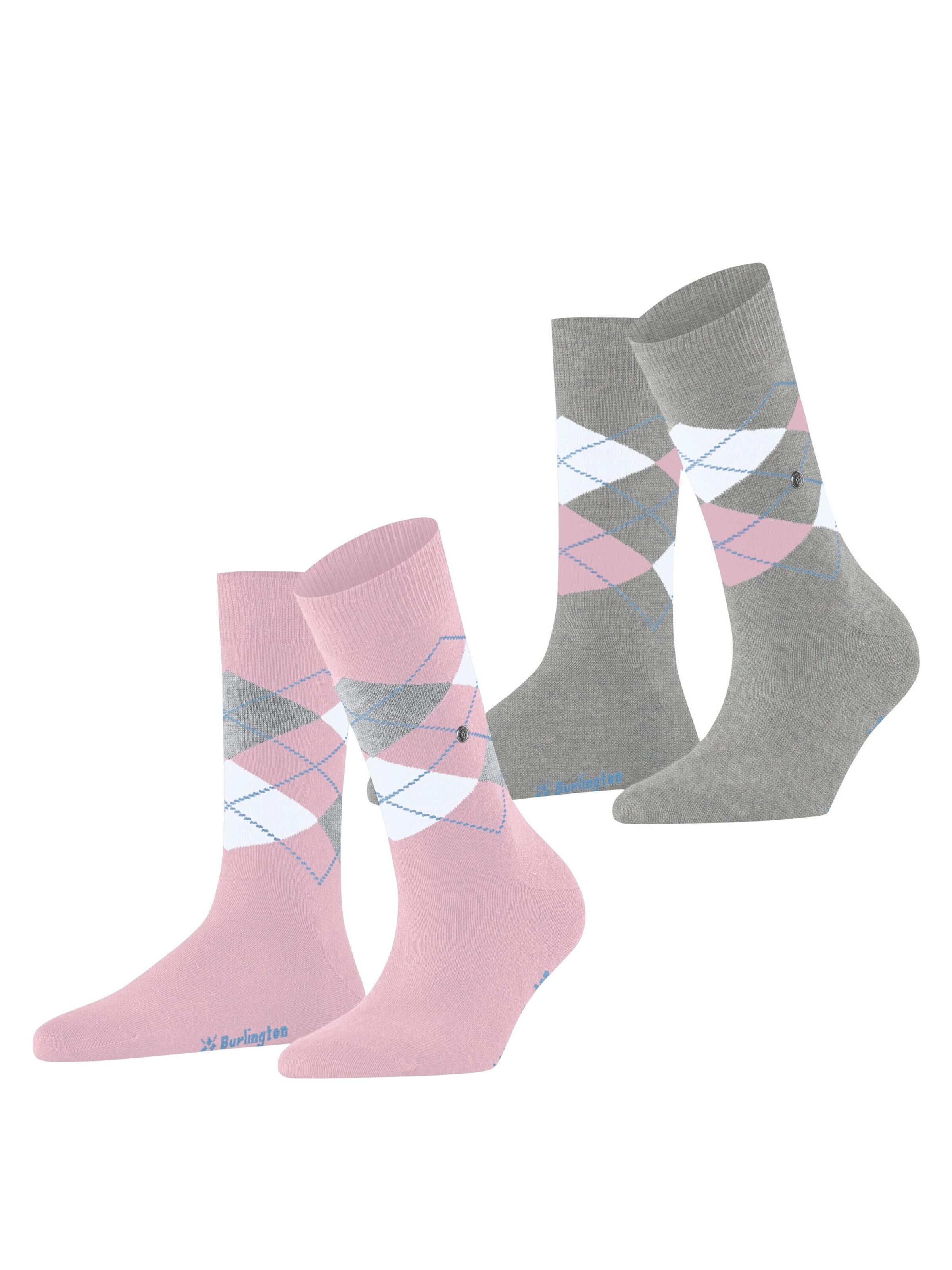 BURLINGTON Socks 'Everyday Argyle' in Pink: front