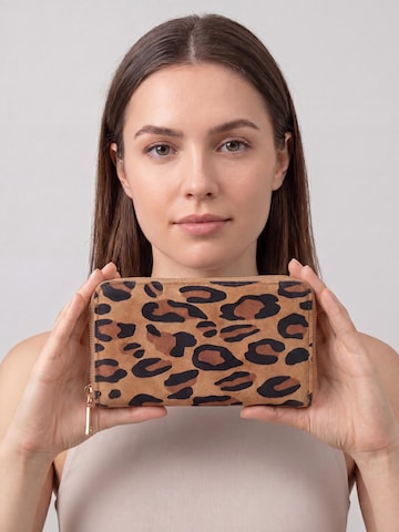 MILLYMILK® Wallet 'SAVANA LARGE' in Brown: front