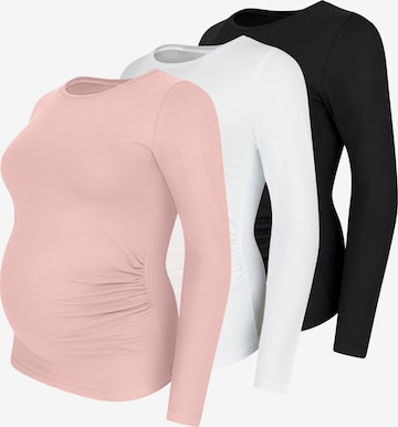 M.M.C. Shirt 'Langarm Basic Umstandsmode' in Pink: Vorderseite